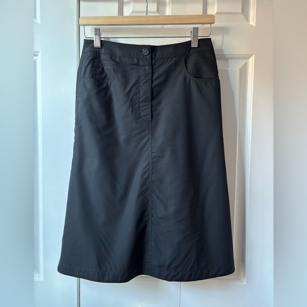 Vintage Chanel wool flare midi skirt
